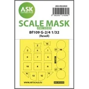 Messerschmitt Bf 109G-2/G-4 one-sided express masks for Revell, 1/3...