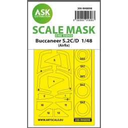 Buccaneer S.2C/D one-sided mask self-adhesive, pre-cutted for Airfi...