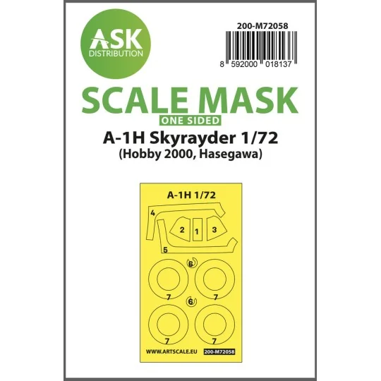 A-1H Skyrayder one-sided painting express mask for Hobby2000 / Hase...