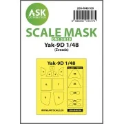 Yak-9D one-sided express mask, self-adhesive, pre-cutted for Zvezda...