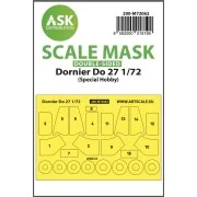 Dornier Do 27 double-sided pre-cuttet mask for Art Scale Kit / Spec... Dornier Do 27 double-sided pre-cuttet mask for Art Scale Kit / Spec...