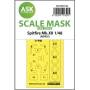 Spitfire Mk.XII one-sided mask self-adhesive, pre-cutted for Airfix...