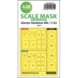 Gloster Gladiator Mk.I double-sided painting mask for Revell / ICM ...