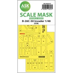 B-26C-50 Invader double-sided mask self-adhesive pre-cutted for ICM...
