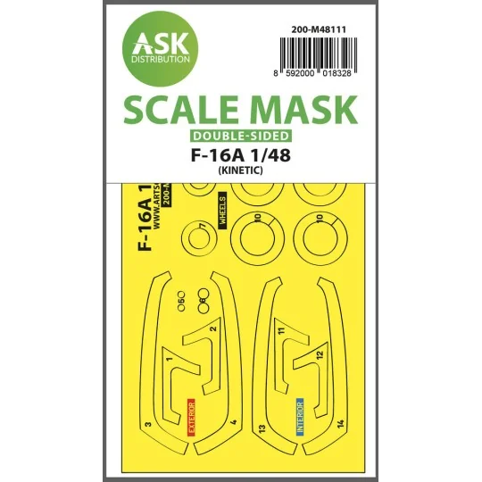 F-16A double-sided express mask, self-adhesive and pre-cutted for K...