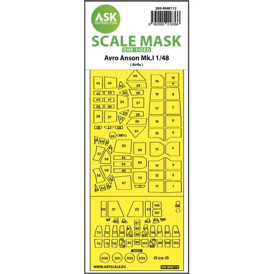 Avro Anson Mk.I one-sided express mask, self-adhesive and pre-cutte...