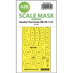 Hawker Hurricane Mk.IIB one-sided express masks for Revell - Art Sc...