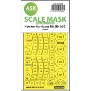 Hawker Hurricane Mk.IIB double-sided express masks for Revell, 1/32...