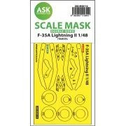 F-35A Lightning II double-sided express mask, self-adhesive and pre...
