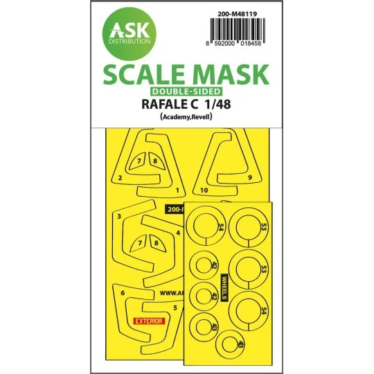 Rafale C double-sided express mask, self-adhesive and pre-cutted fo...