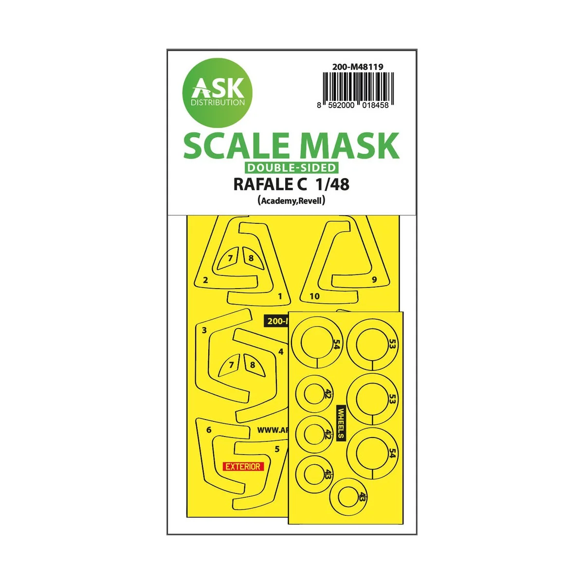 Rafale C double-sided express mask, self-adhesive and pre-cutted fo...