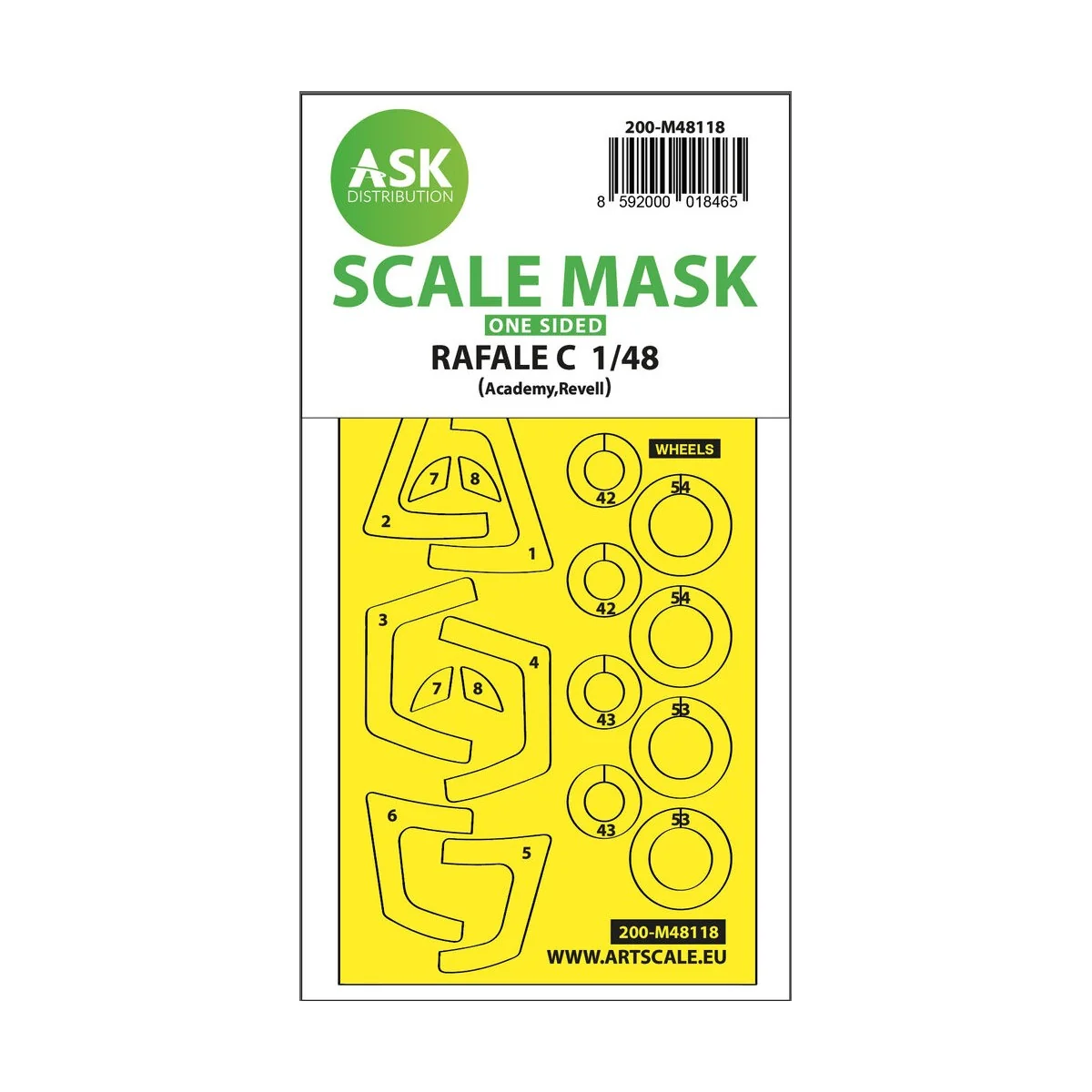 Rafale C one-sided express mask, self-adhesive and pre-cutted for A...
