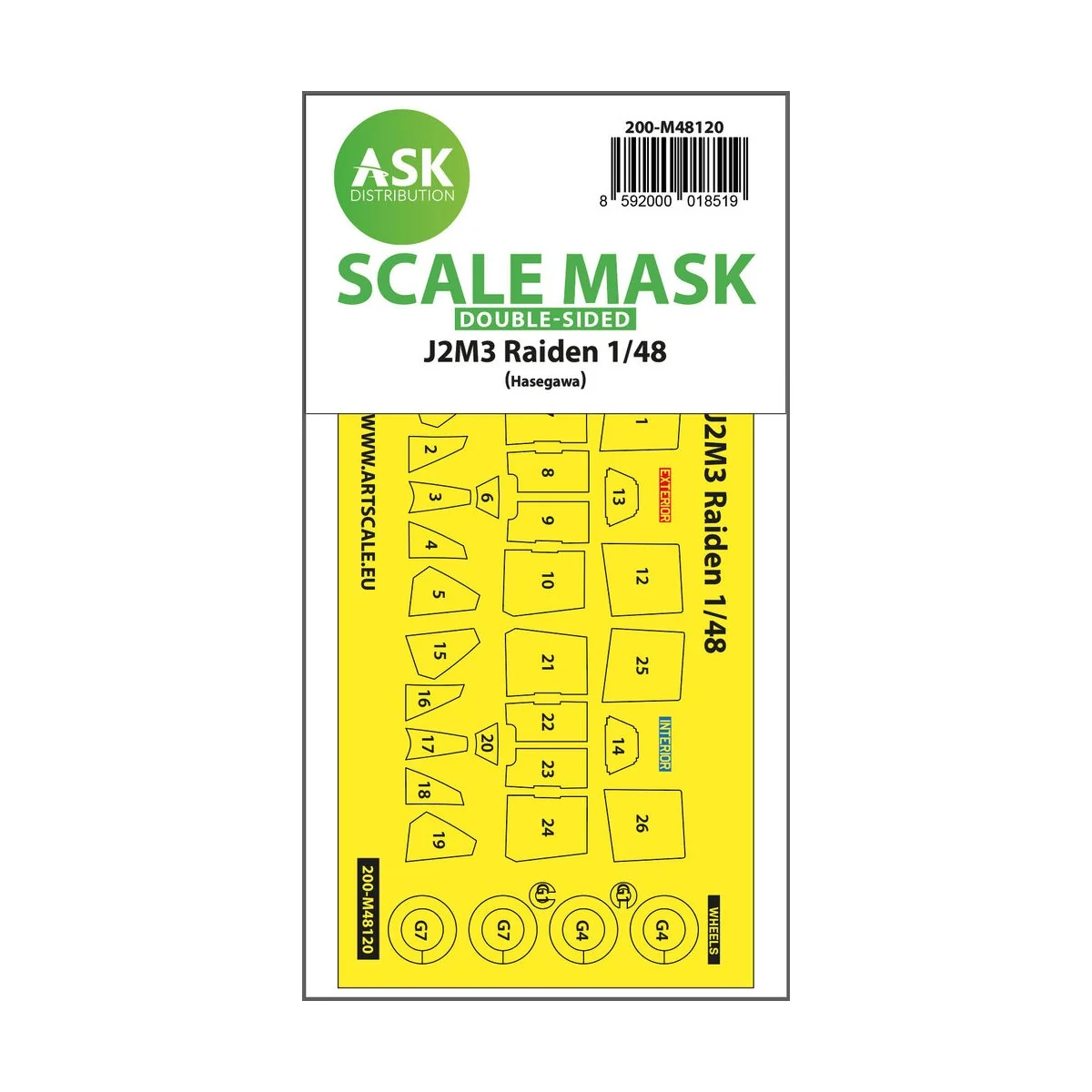 J2M3 Raiden double-sided express mask, self-adhesive and pre-cutted...