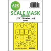 J7W1 Shinden one-sided express mask, self-adhesive and pre-cutted f...