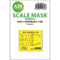 Ki-43-I Hayabusa one-sided express mask, self-adhesive and pre-cutt...
