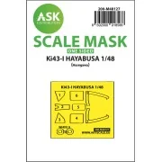 Ki-43-I Hayabusa one-sided express mask, self-adhesive and pre-cutt...