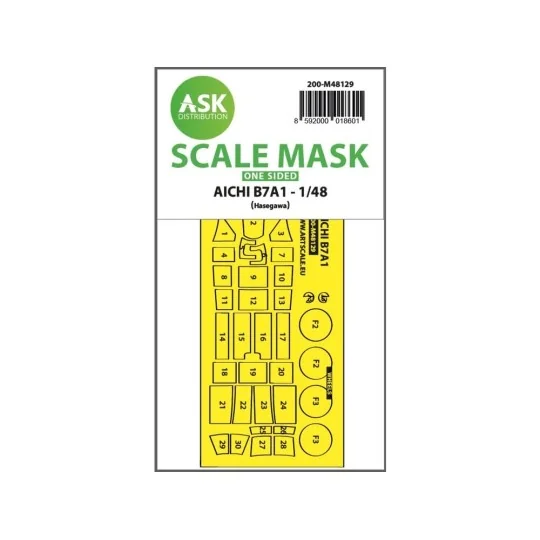 AICHI B7A1 one-sided express mask for Hasegawa, 1/48 - Art Scale Ki...