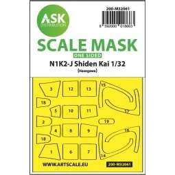 N1K2-J Shiden Kai one-sided express painting mask for Hasegawa - Ar...