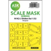 N1K2-J Shiden Kai one-sided express painting mask for Hasegawa - Ar...