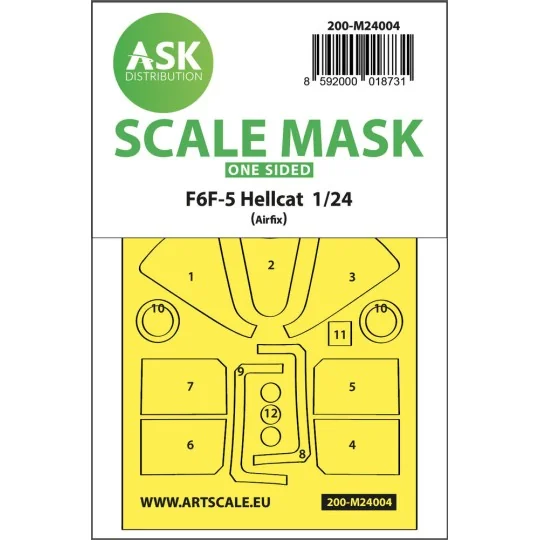 F6F-5 Hellcat one-sided express masks for Airfix - Art Scale Kit 20...