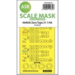 A6M2b Zero Type 21 double-sided express mask for Academy, 1/48 - Ar...