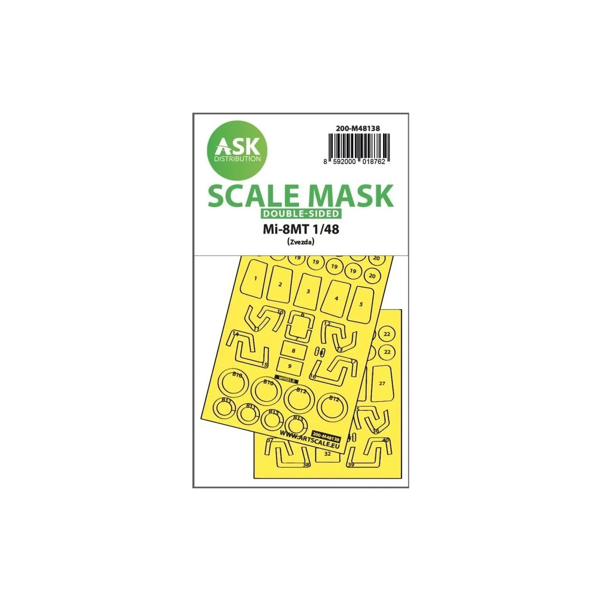 Mil Mi-8MT double-sided express fit mask for Zvezda - Art Scale Kit...