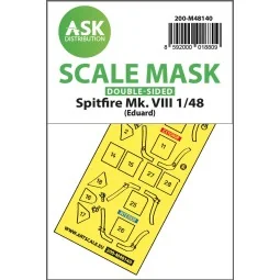 Spitfire Mk.VIII double-sided express fit mask for Eduard, 1/48 - A...