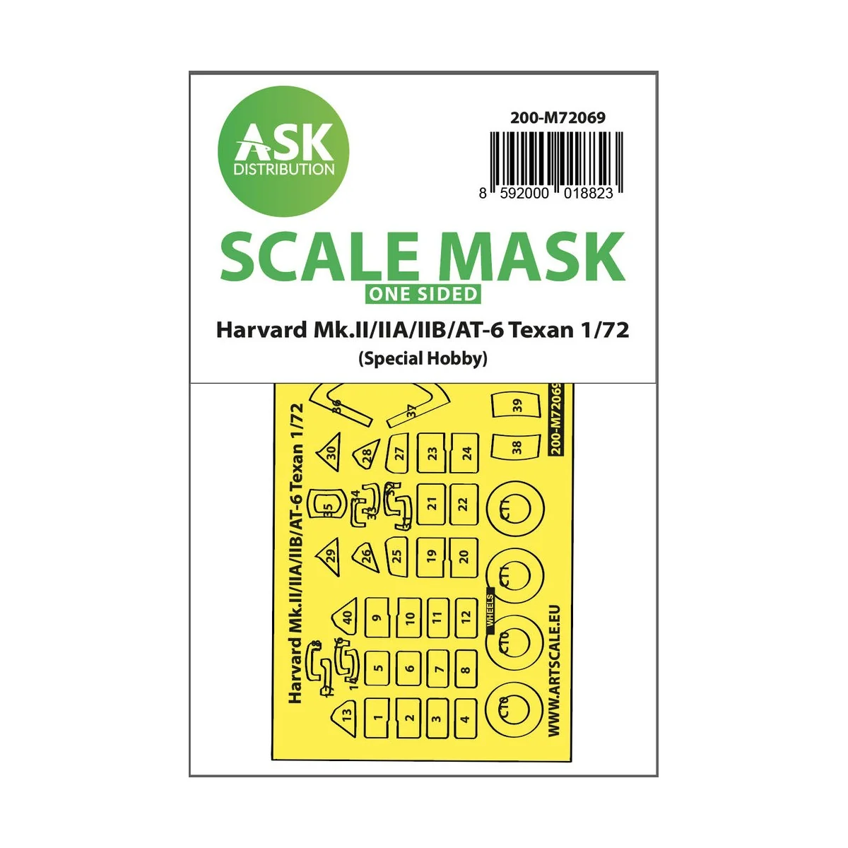 Harvard Mk.II/IIA/IIB/AT-6 Texan one-sided express fit mask for Spe...