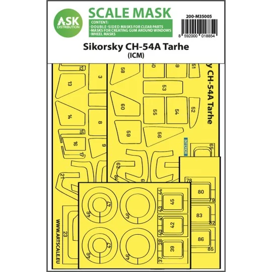 Sikorsky CH-54A Tarhe double-sided express fit mask for ICM, 1/35 -...