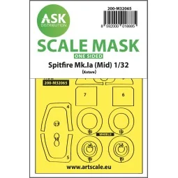 Spitfire Mk.Ia (mid) one-sided express fit and self adhesive mask f...