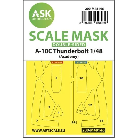 A-10C Thunderbolt double-sided express fit mask for Academy - Art S...