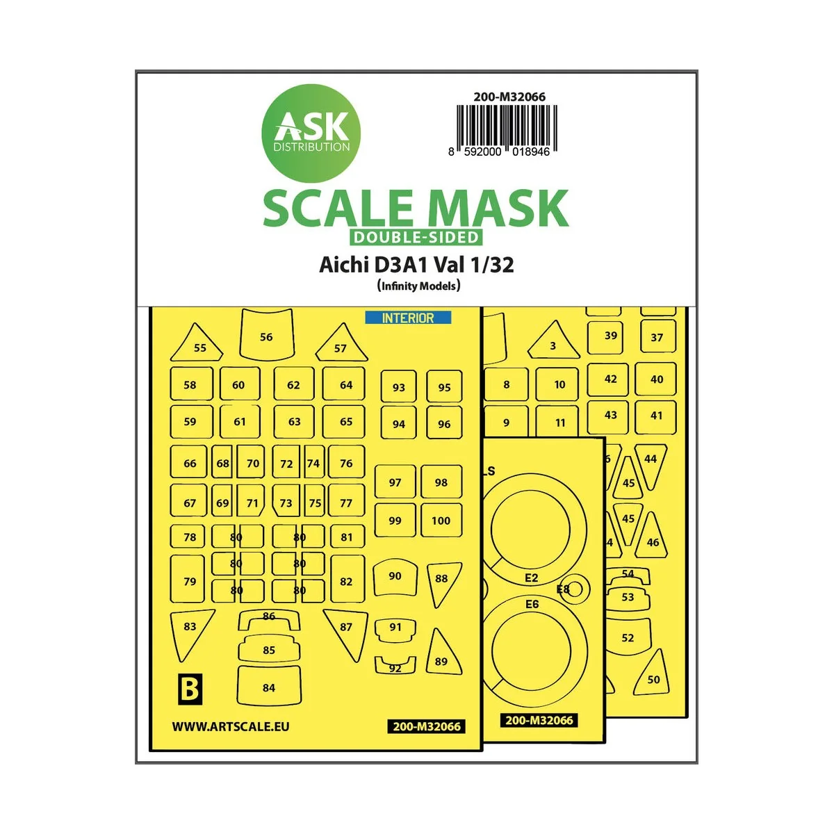 Aichi D3A1 Val double-sided express self adhesive mask for Infinity...