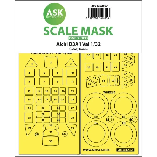 Aichi D3A1 Val one-sided express self adhesive mask for Infinity, 1...