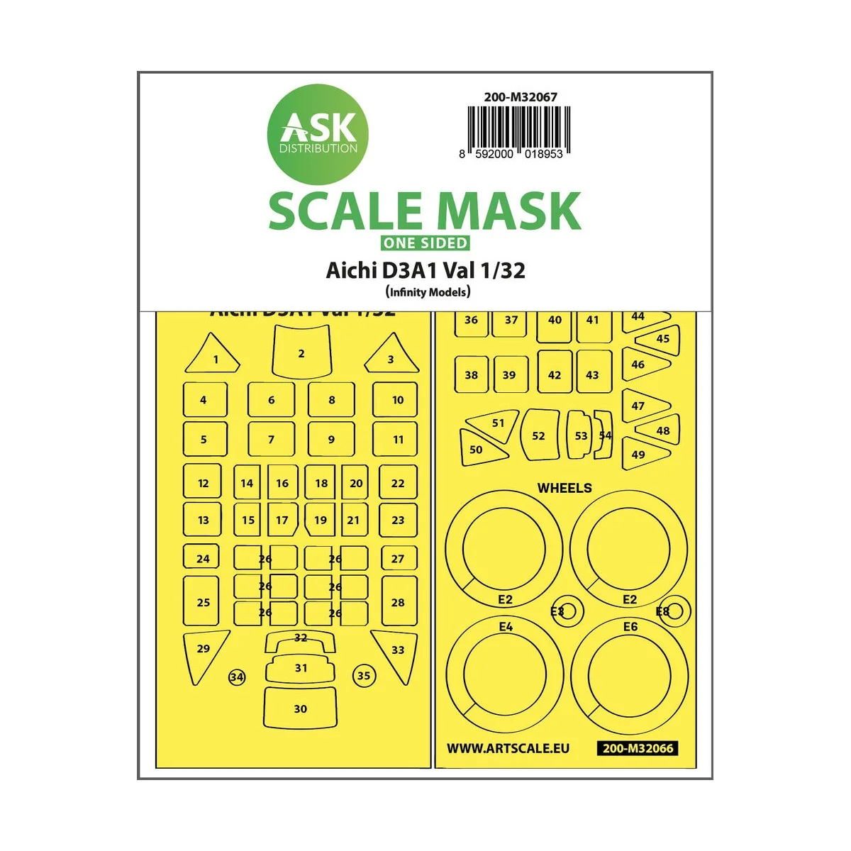 Aichi D3A1 Val one-sided express self adhesive mask for Infinity - ...