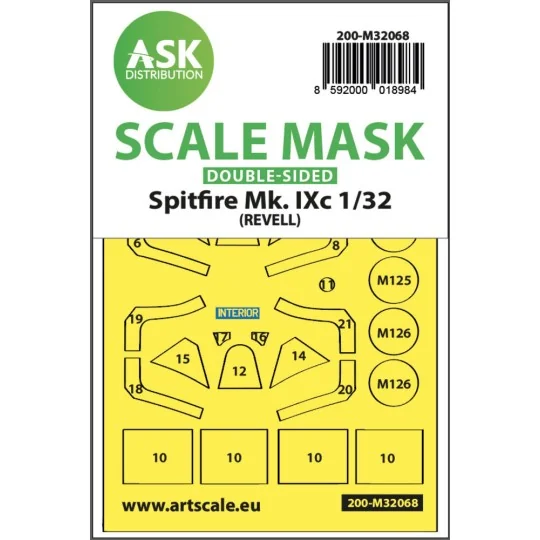 Spitfire Mk.IXc double-sided fit mask for Revell, 1/32 - Art Scale ...