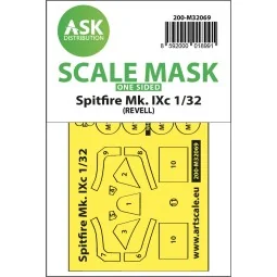 Spitfire Mk.IXc one-sided fit mask for Revell, 1/32 - Art Scale Kit...