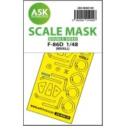 F-86D double-sided express fit mask for Revell, 1/48 - Art Scale Ki...