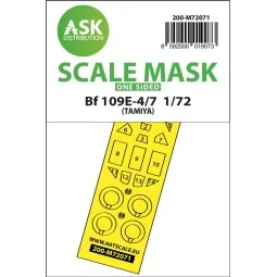 Bf 109E-4/7 one-sided express fit mask for Tamiya, 1/72 - Art Scale...