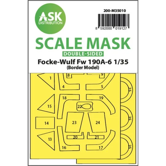 Fw 190A-6 double-sided painting mask for Border Model - Art Scale K...