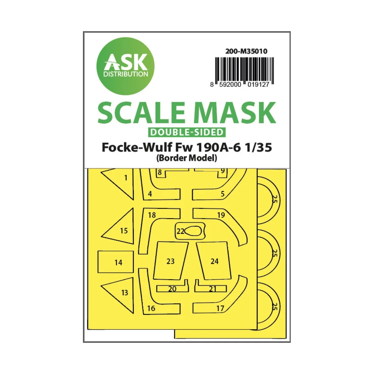 Fw 190A-6 double-sided painting mask for Border Model - Art Scale K...