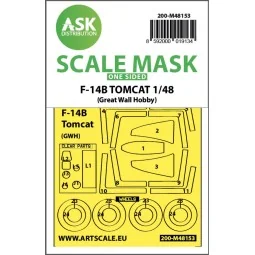 F-14B Tomcat one-sided express fit mask for Great Wall Hobby, 1/48 ...