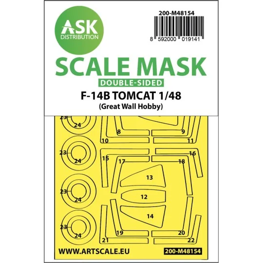 F-14B Tomcat double-sided express fit mask for Great Wall Hobby - A...