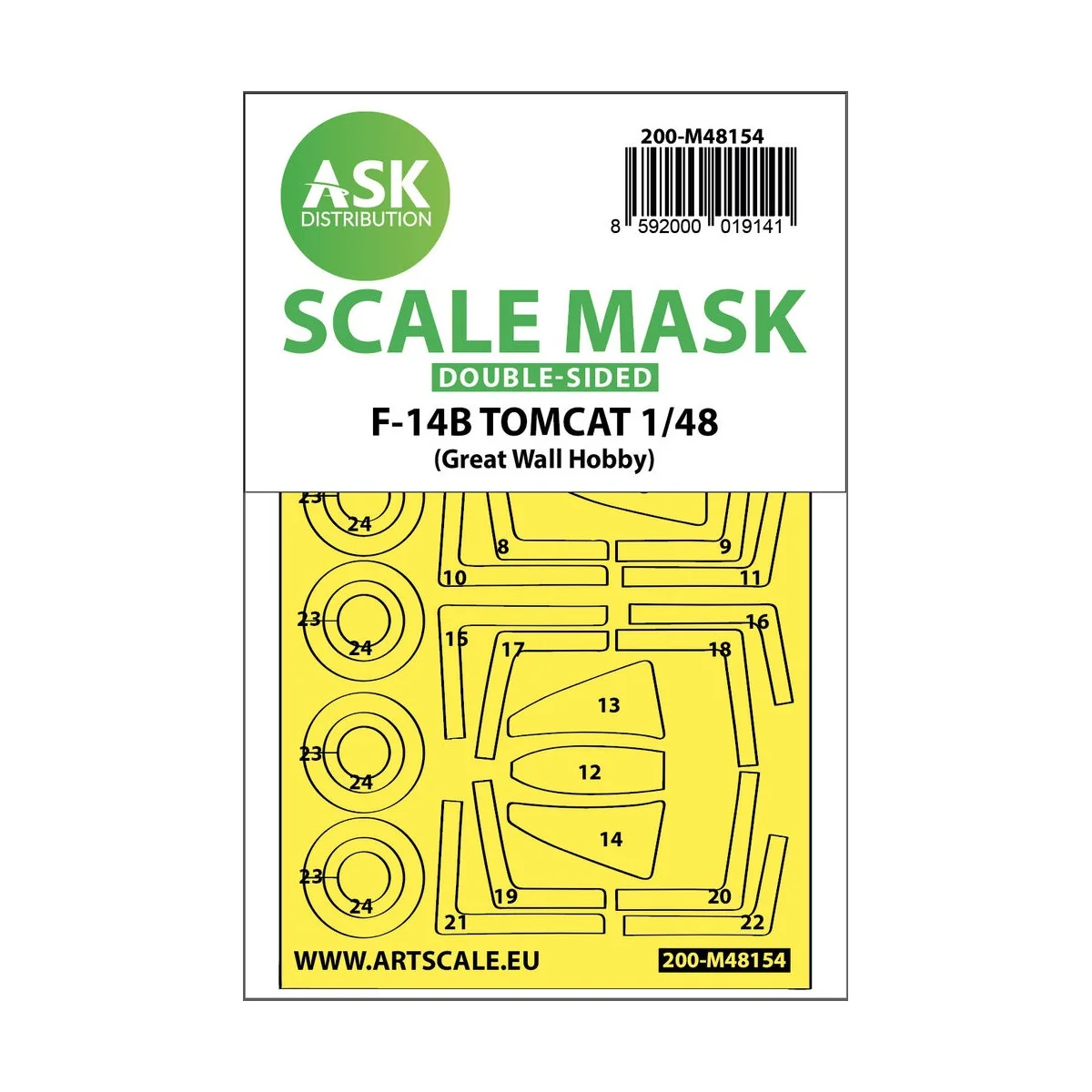 F-14B Tomcat double-sided express fit mask for Great Wall Hobby, 1/...