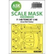 F-14B Tomcat double-sided express fit mask for Great Wall Hobby, 1/...