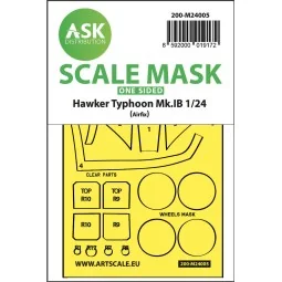 Hawker Typhoon Mk.IB one-sided express masks for Airfix, 1/24 - Art...