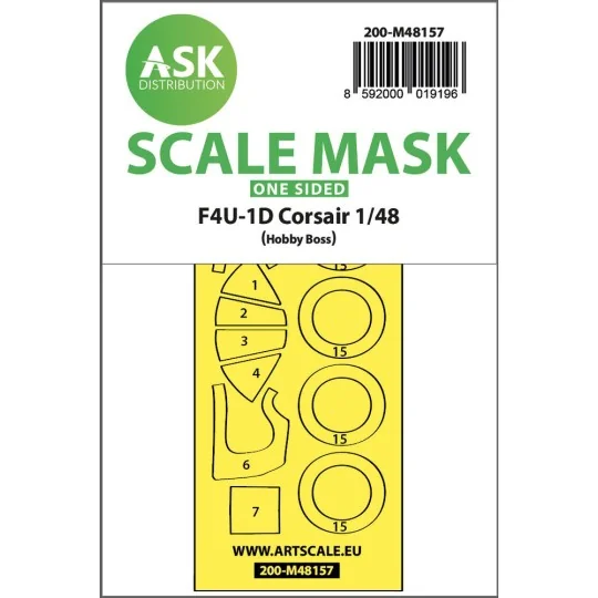 F4U-1D Corsair one-sided express mask for Hobby Boss - Art Scale Ki...