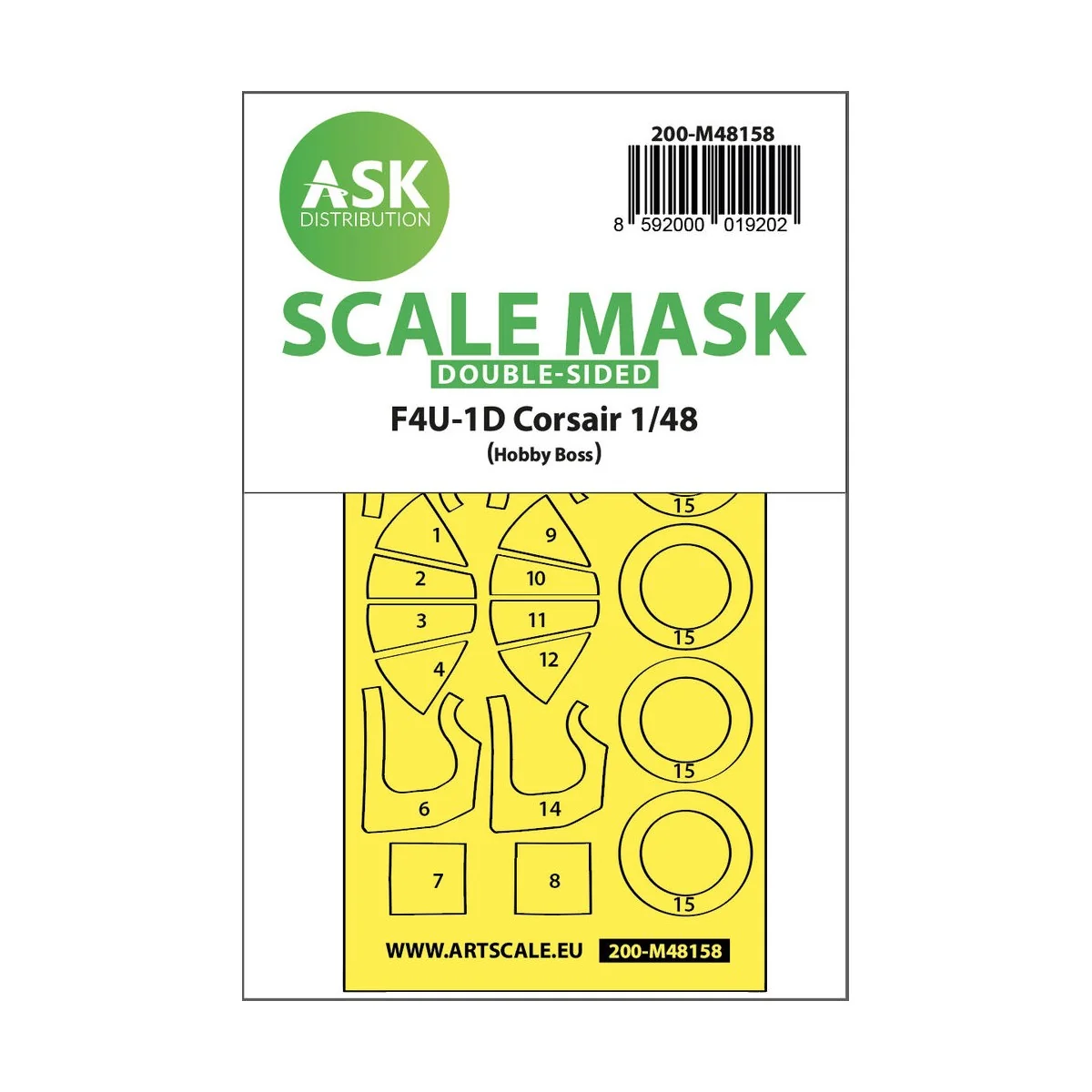F4U-1D Corsair double-sided express mask for Hobby Boss - Art Scale...