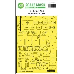 B-17G express fit mask for HK Models - Art Scale Kit 200-M32072