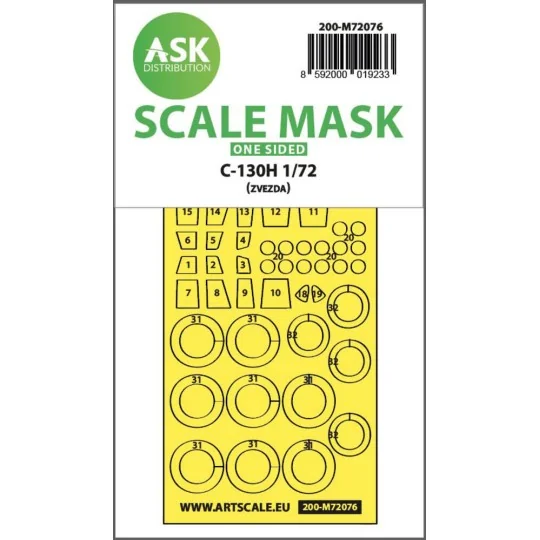 C-130H one-sided express fit mask for Zvezda, 1/72 - Art Scale Kit ...