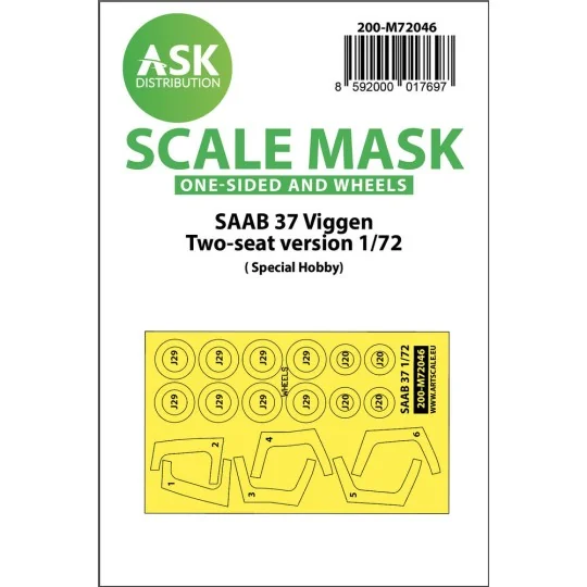 C-130H one-sided express fit mask for Zvezda, 1/72 - Art Scale Kit ...